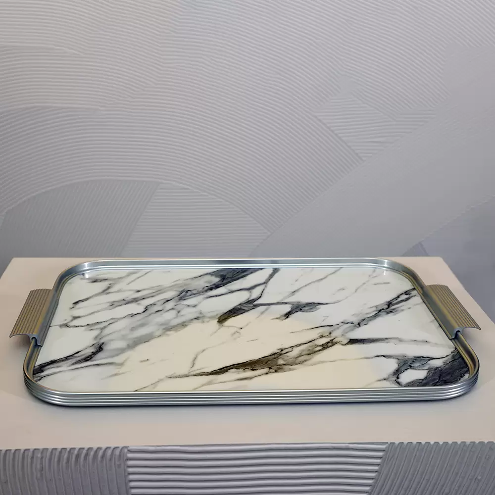 S18 WHITE MARBLE/SILVER